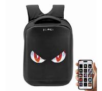 NelQuieOra Zaino LED Zaino Porta PC - Laptop. Ideale per: Moto, Scuola, Viaggi e Tempo Libero - Impermeabile