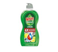 Nelsen Concentrato Limone, Detersivo per Piatti a mano concentrato, 6X azione pulente, confezione da 6 flacone da 450 ml