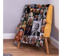 Nelson Mandela Colorato Foto Design Morbido Coperta IN Pile Coperta