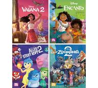 Nelson Mini-Bücher: 4er Disney Mini-Bücher zum Film 1-4: 4 Mini-Bücher im Set | Set mit 4 Büchern ab 3 Jahren für unterwegs zu Vaiana 2, Alles steht Kopf 2, Encanto und Zoomania 2