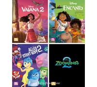 Nelson Mini-Bücher: Disney Mini-Bücher zum Film 1-4: 24 Mini-Bücher im Display | Bücher ab 3 Jahren für unterwegs zu Vaiana 2, Alles steht Kopf 2, Encanto und Zoomania 2