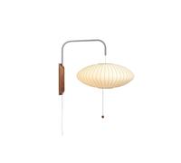 Nelson Saucer Lampada da Parete Piccola Off-White con Cavo
