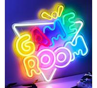 NELUX Luci Neon LED Gaming - Game Room Lampada Neon Parete Gamer, Insegna Luminosa LED Camera Decorazioni Gaming Room Muro, Scritta Luce Insigne Luminose. Connettore USB con Dimmer
