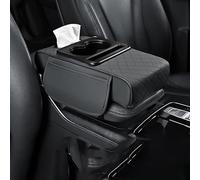 nelyouno Cuscino Bracciolo Auto, per Alfa Romeo Sportiva Giulia Stelvio Mito Giulietta Tonale Antiscivolo Protezione Console Centrale Auto Centrale Copri Accessori Auto,E