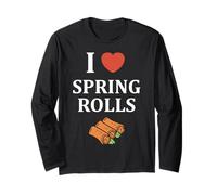 Nem Food Funny Simple Quote I Love Spring Rolls Maglia a Manica