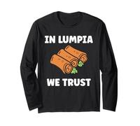 Nem Food Funny Spring Roll Simple Quote in Lumpia We Trust Maglia a Manica