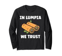 Nem Food Funny Spring Roll Simple Quote in Lumpia We Trust Maglia a Manica