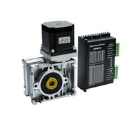 Nema23 Stepper electronic starter Worm Gearbox RV030 Speed Reducer with14mm Output 3A 56MM 1.2NM 172Oz-in dm542 driver Kit Convert CNC Router NWPNLXEA(RATIO80_WITH DM542 DRIVER)