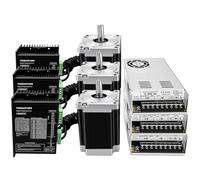 Nema34 Kit motore passo-passo a 3 assi 86 mm 8,5 Nm 1200 oz-in 2PH 6,0 A albero da 14 mm e driver per motore passo-passo e alimentatore 400 W 60 V, scheda di controllo USB Mach3 CNC