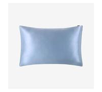 NEMAA Federe Cuscini Letto 100 Seta Federa Capelli con Cerniera Nascosta 19 Colori for Donna Uomo Bambini Ragazze Lusso (Color : Light Blue, Size : 50x75cm)