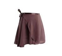 NEMAA Gonnellino a Portafoglio da Balletto Adult Chiffon Ballet Skirt for Dance Women Girls Gymnastics Wrap Skirt Ballet Training Skirts (Color : Coffee, Size : L(Height125-155CM))
