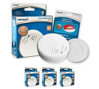 Nemaxx FL2 - rilevatore di fumo a norma DIN EN 14604 e NX1 di Supporto magnetico per rilevazione di incendi, fuoco e fumo, 3FL2NX1