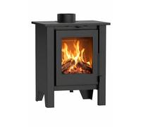 NEMAXX® H8 Stufa a Legna Ventilata Tipo Camino Nera 7,6 kW per 50-90 m² - Ventilatore Aria Calda Tangenziale 2 Livelli - Aria Primaria/Secondaria 76% - Ø 150 mm