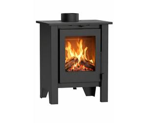 NEMAXX® H8 Stufa a Legna Ventilata Tipo Camino Nera 7,6 kW per 50-90 m² - Ventilatore Aria Calda Tangenziale 2 Livelli - Aria Primaria/Secondaria 76% - Ø 150 mm