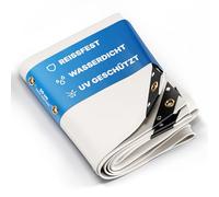 NEMAXX® Telone di copertura premium impermeabile [400x700cm]-Telo camion resistente ai raggi UV [650 g/m²] con occhielli,telo in PVC per giardino,tetto & cantiere-Copertura invernale - Bianco - 28m²