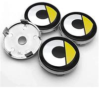 Nemeae Coprimozzo 4 PZ 60mm per Smart Fortwo Forfour 450 451 454 453 Coprimozzo per Mozzo Centrale per Auto Cerchi per Lo Styling Automatico Copertura Badge Emblem Sticker Tappi per Mozzo Ruota,A2