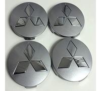 Nemeae Coprimozzo 4 PZ 80mm per Mitsubishi ASX Ralliart Outlander Lancer Pajero Coprimozzo per Mozzo Centrale per Auto Cerchi per Automatico Copertura Badge Emblem Sticker Tappi per Mozzo Ruota