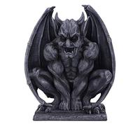 Nemesis Now Adalward Dark Black Grotesque Gargoyle Figurine Statuetta grottesca Nera Scura, Resina, Nero, 26 cm
