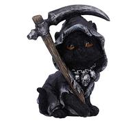 Nemesis Now Amara Grim Reaper - Statuetta di gatto felino, 10,2 cm, colore: nero
