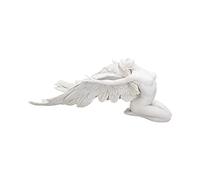 Nemesis Now Angelo Freedom - Statuetta in resina, 40 cm, colore bianco, motivo: angelo inginocchiato, angelo spirituale, in resina finissima, dipinta a mano