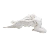 Nemesis Now Angelo Freedom - Statuetta in resina, 40 cm, colore bianco, motivo: angelo inginocchiato, angelo spirituale, in resina finissima, dipinta a mano