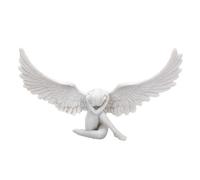 Nemesis Now Angel's Sympathy Ornamento 36 cm, angelo celeste, bianco