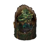 Nemesis Now Arboreal Hatchling Green Dragon in Tree Trunk Light Up Figurine, Rosso, 10,8 cm