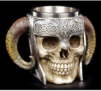 Nemesis Now B2091F6 Viking Skull Tankard Mug 16cm Brown