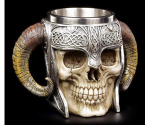 Nemesis Now B2091F6 Viking Skull Tankard Mug 16cm Brown