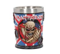 Nemesis Now B4126M8 Iron Maiden Bicchierino da liquore, 7 cm, in resina, con inserto in acciaio inox