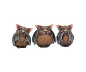 Nemesis Now B4473N9 - Statuetta a tre pipistrelli saggi, 8,5 cm, colore: Marrone