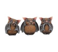 Nemesis Now B4473N9 - Statuetta a tre pipistrelli saggi, 8,5 cm, colore: Marrone