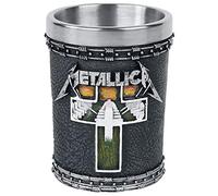 Nemesis Now B4683N9 Metallica-Master of Puppets Bicchierino da liquore, 7 cm, in resina con inserto in acciaio inox, nero