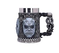 Nemesis Now B5604T1, Collectable Tankard Harry Potter Death Eater Mask Voldemort-Boccale da Collezione, Resina, Nero Argento, 15.5 cm