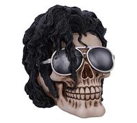 Nemesis Now Bad Michael Jackson King of Pop-Decorazione a Forma di Teschio, Poliresina, Nero, 16.5cm