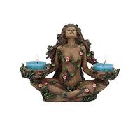 Nemesis Now Female Tree Spirit Tealight Candle Holder Balance of Nature-Portacandele a Forma di Albero Femminile, Resina, Marrone, 19 Centimeters cm