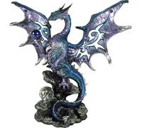 Nemesis Now Statuetta di Drago Blue Dragon Protector, Poliresina 26 cm, Blu