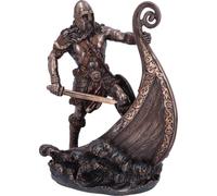 Nemesis Now Bronzed Halvor Viking Longship Figurine, One Size