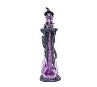 Nemesis Now Bruciatore di incenso Dragon, 26,5 cm, viola