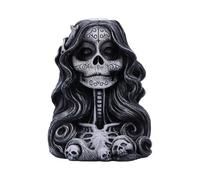 Nemesis Now Calavera's Offering - Bruciatore di incenso a riflusso, fontana di fumo a forma di teschio gotico, dipinto a mano, decorazione a scheletro