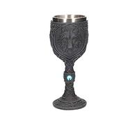 Nemesis Now, Calice da 23 cm, colore: Nero, tema lupo nero