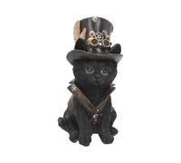 Nemesis Now Cogsmiths Cat - Statuetta in resina, 18,5 cm, colore: Nero