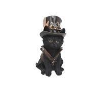 Nemesis Now Cogsmiths Cat - Statuetta in resina, 18,5 cm, colore: Nero