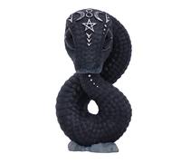 Nemesis Now Cult Cuties Ouroboros Snake 9,6 cm, resina, nero, statuetta di serpe