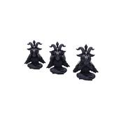 Nemesis Now Cult Cuties Figures Three Wise Baphoboo 13 Cm Nero Bambini
