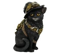 Nemesis Now D3893K8 Clockwork Kitty 16.5cm Figurine, Resin, Black