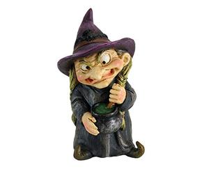 Nemesis Now D5049R0 Statuetta doppia piccola strega e calderone, poliresina, nero, 9,7 cm