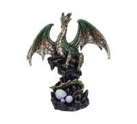 Nemesis Now Den Defender, statuetta di drago dipinta a mano, decorazione fantasy - verde