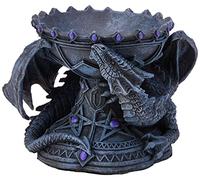 Nemesis Now Dragon Beauty - Porta sfera in cristallo, 18 cm, in resina, colore: Grigio