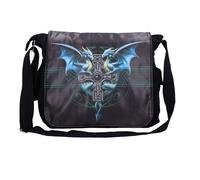 Nemesis Now Dragon Duo Anne Stokes Messenger Bag Black, PU and Canvas
